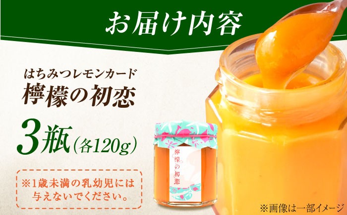 江田島産100％ はちみつ レモンカード檸檬の初恋 120g×3本セット ハチミツ バタークリーム 蜂蜜 広島 江田島