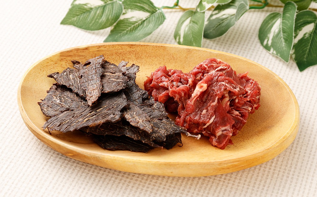 【定期便3回】 ペット用馬肉 1kg ＋ 馬刺しジャーキー 100g （50g×2袋） 1.1kg×3回 計3.3g