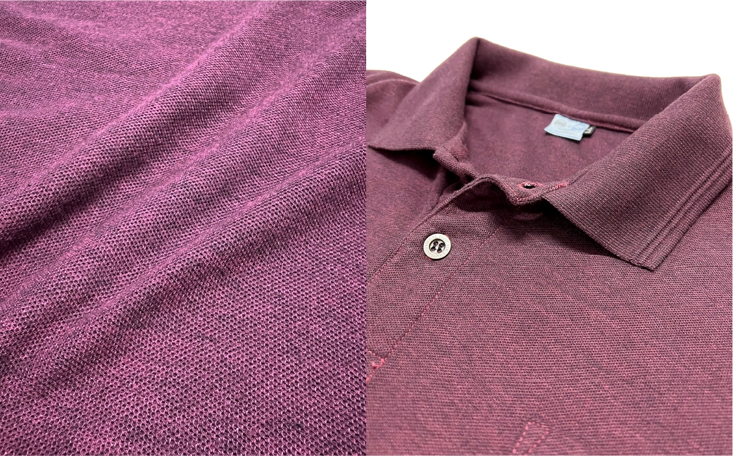 倉敷染　272SD半袖ポロシャツ昇り鯉刺繍調プリント入　エンジ