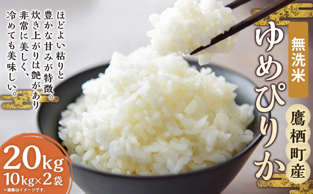 【令和7年産】 ゆめぴりか (無洗米) 北海道 米 を代表する人気の品種 10kg×2袋 20kg
