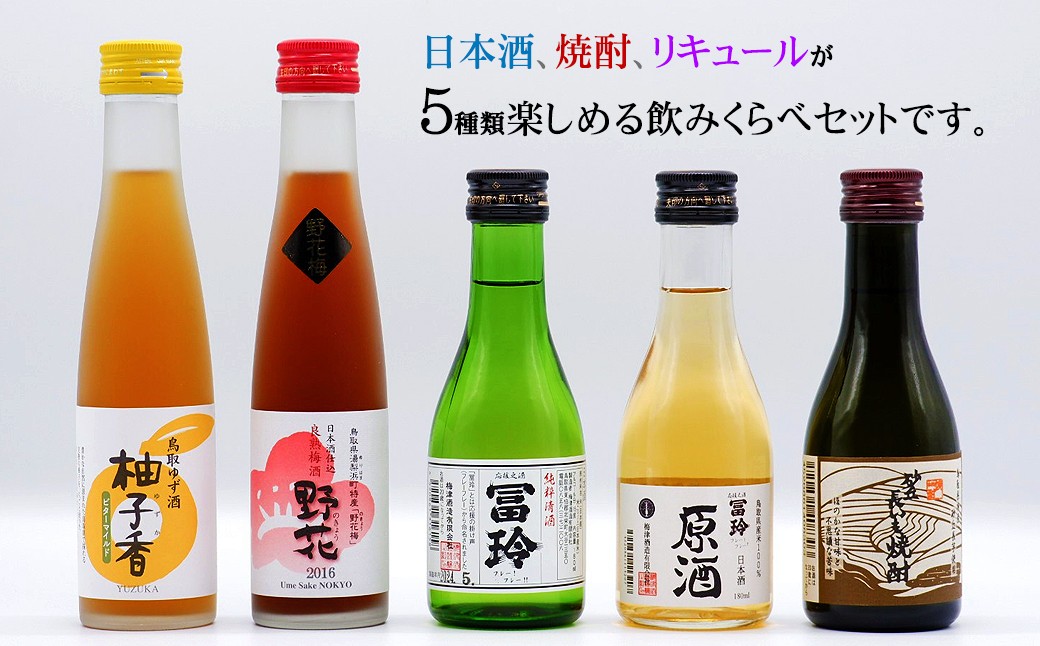 B25-030 鳥取県の美味しい酒　梅津酒造飲みくらべセット