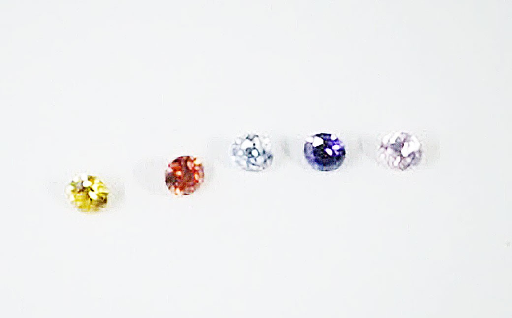 カラーストーン付きシャインブラストブラックチタン印鑑2本セット