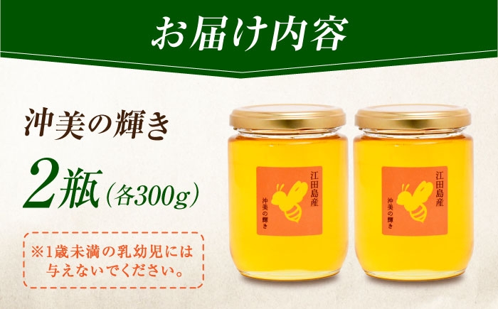 江田島産100％ はちみつ 沖美の輝き 300g×2本 ハチミツ 蜂蜜 国産 広島 はつはな果蜂園 国産はちみつ 蜜 蜂蜜