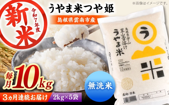 無洗米 新米 コメ つや姫 白米 10キロ 定期便