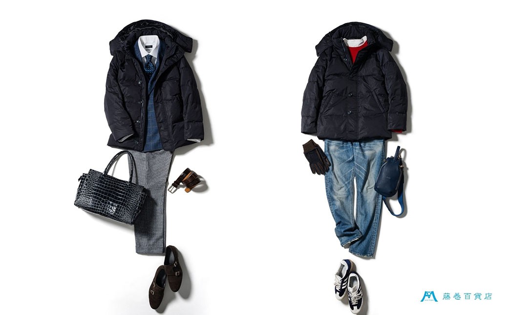 【藤巻百貨店】 HOKKAIDO DOWN×CENTENA （ネイビー） 北海道ダウンコート