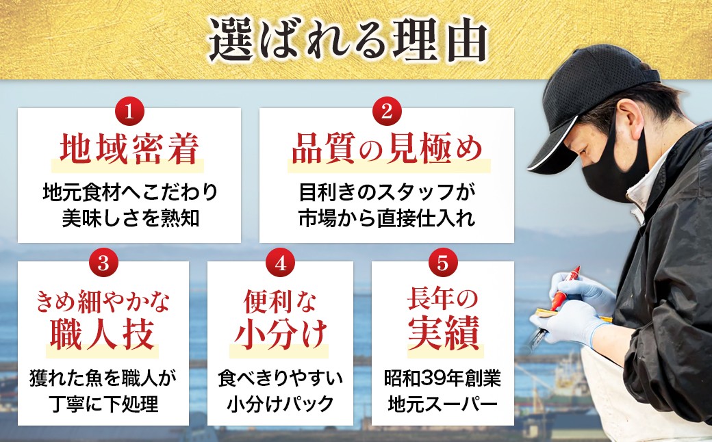 高級魚である新鮮なキンキ（メンメ）をふるさと納税のお礼品用に刺身にしました。