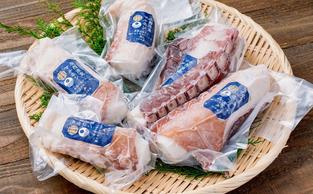 北海道産【半生仕上げ】活〆してつくる茹でタコ(3D冷凍)  3～5パック約1kg