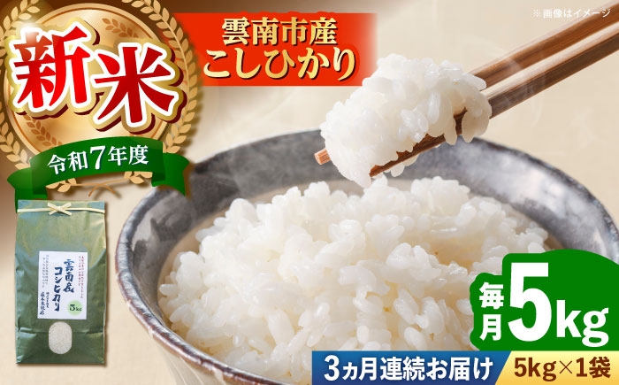 米 定期便 令和7年産 R7年産 コシヒカリ 島根 雲南