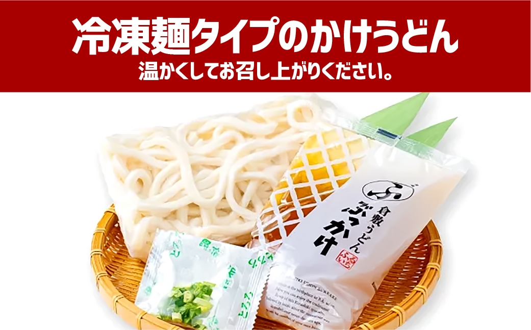 【12ヶ月定期便】かけうどん だし凍らし麺 12人前×12回