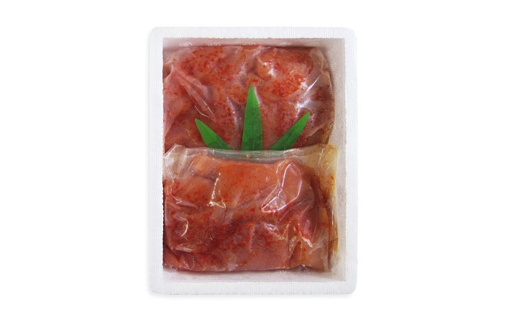 博多優美堂 訳あり 【氷温熟成 博多辛子明太子】 無着色切子 (切小) 約500g (250g×2個) 