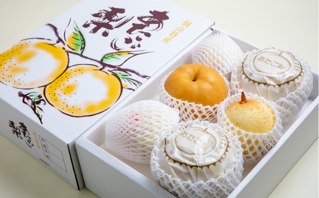 あたご梨 2～3玉・鴨梨（ヤーリー） 3～7玉 詰合せ 合計約4kg ご家庭用