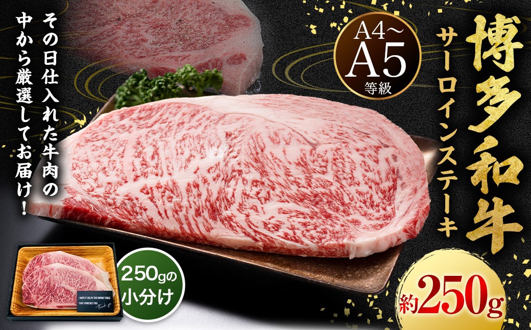 【A4・A5】博多和牛 サーロインステーキ 約250g(約250g×1P)
