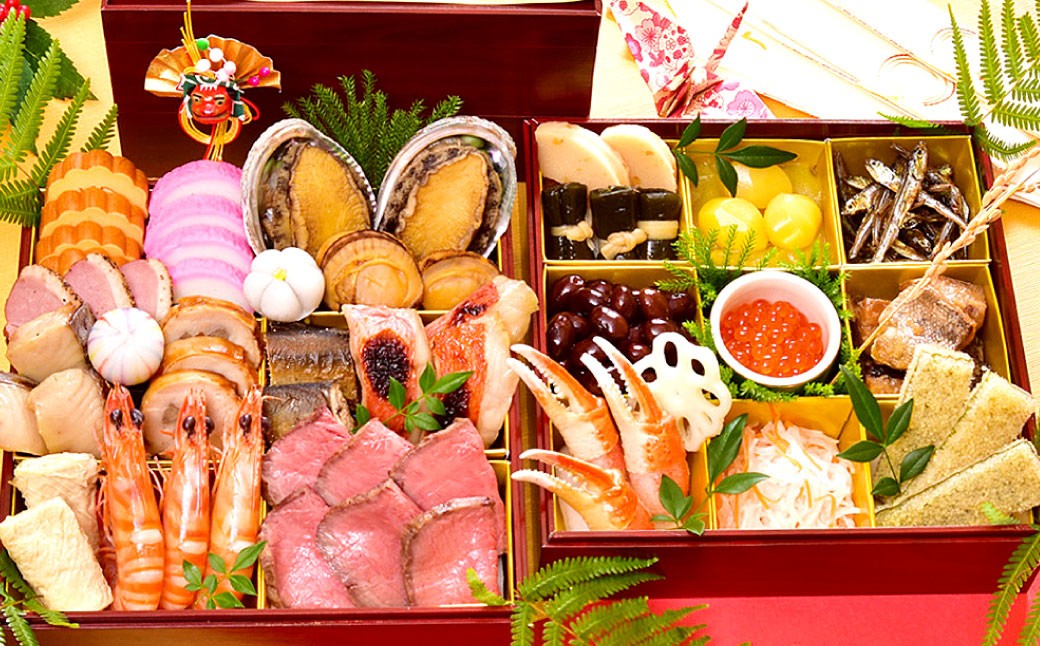 【2025年12月31日着】老舗の匠重『やまよし』の特製おせち (3～4人前) 2段重 25品目