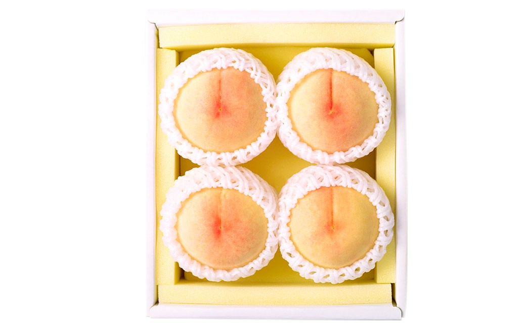 岡山 白桃 4～5玉（合計1.0kg以上）