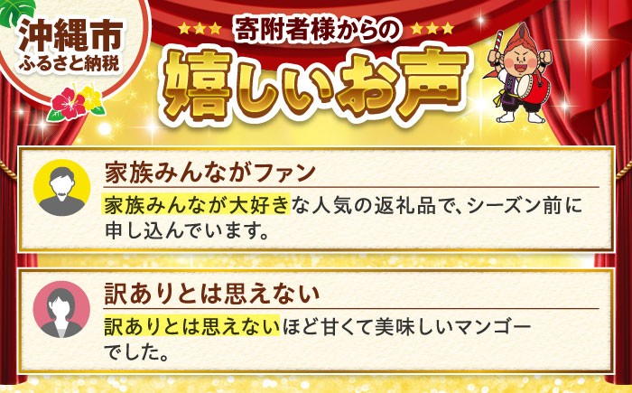 【 2026年発送 先行予約 】訳あり 完熟マンゴー 約2kg (4〜6玉入) マンゴー 2026 訳あり 沖縄 マンゴー 