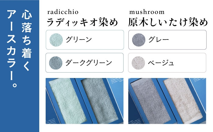 タオル フェイスタオル 日用品  ボタニカルダイ サステナブル オーガニック フェイスタオル 2枚セット ギフト 草木染