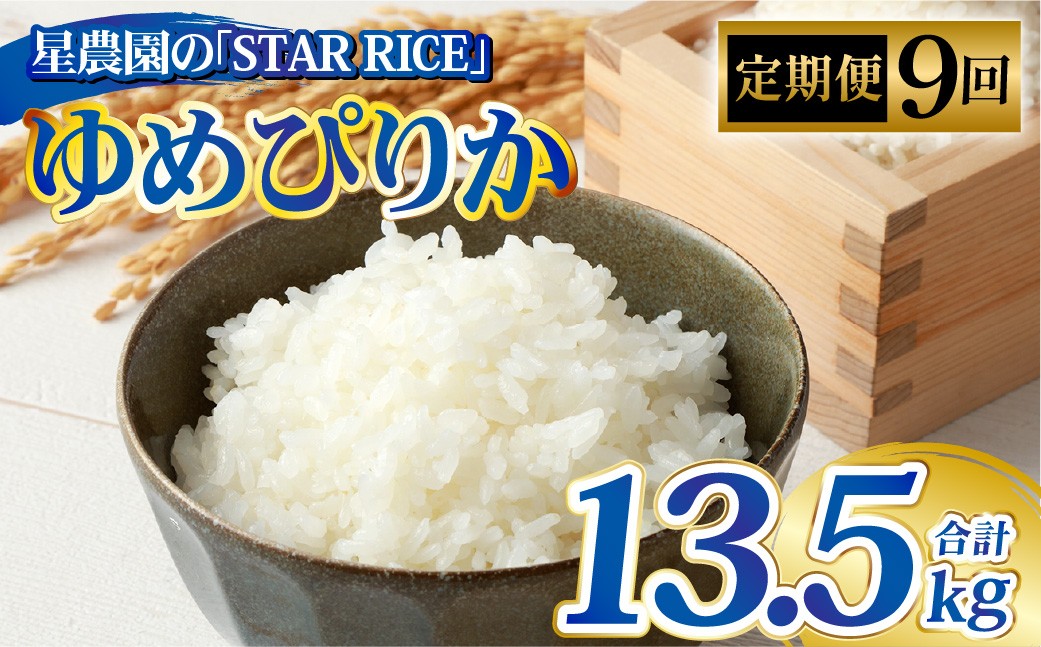 【9回定期便】ゆめぴりか(2合×5パック)×9回