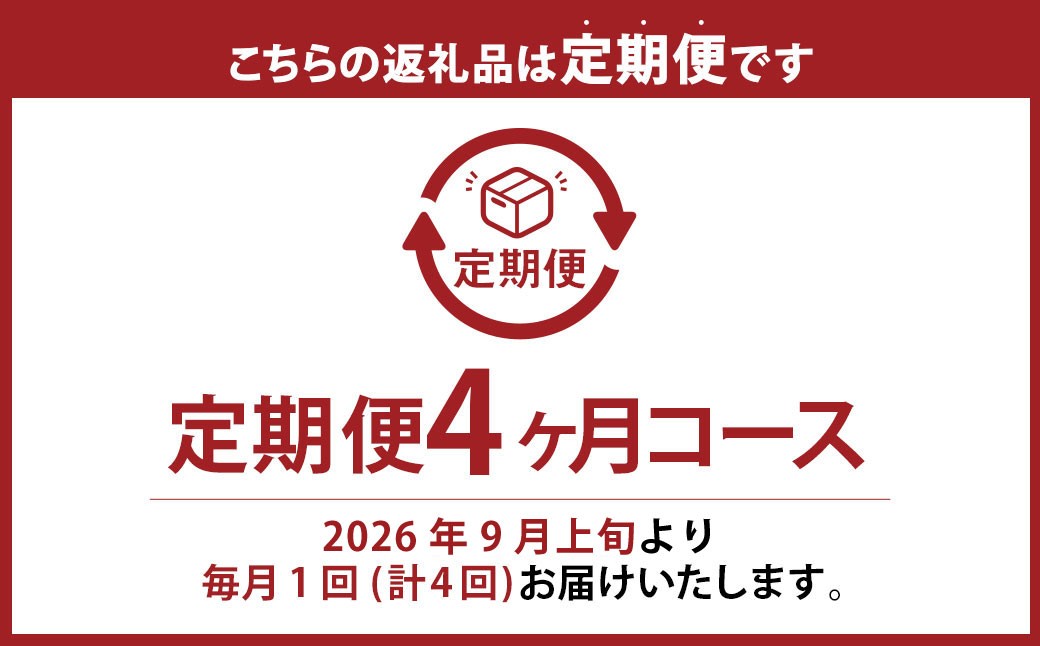 【果物定期便4回】（ニューピオーネ・晴王・紫苑・あたご梨）