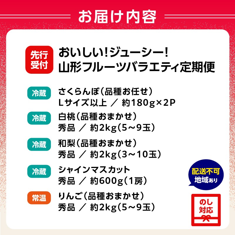 おいしい！ジューシー！山形フルーツバラエティ定期便【定期便全5回】 【060-T11】
