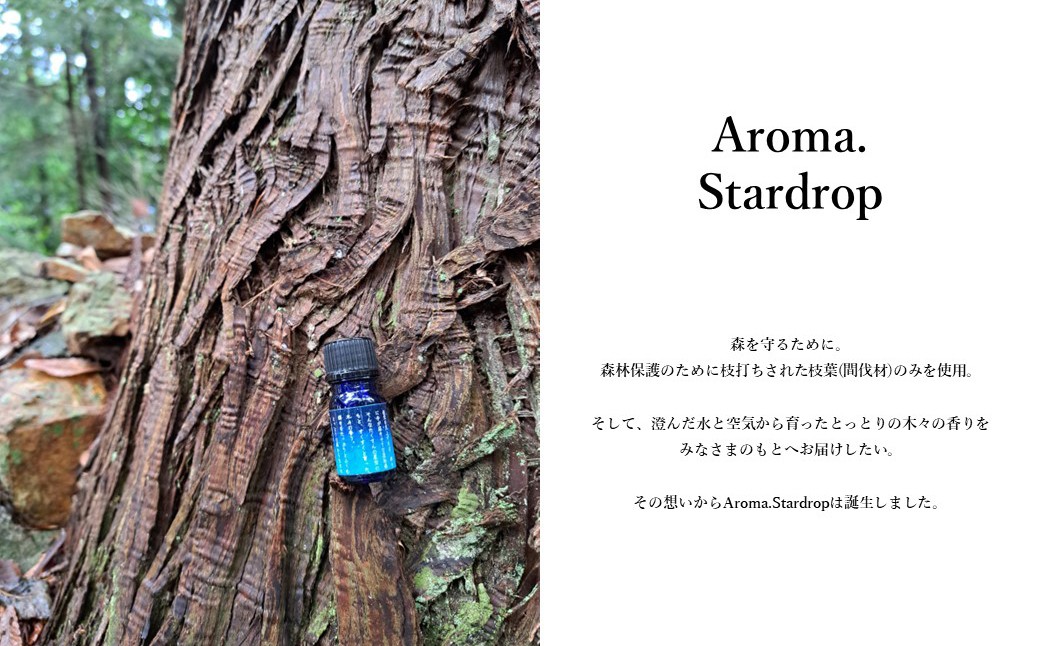 B25-015 Aroma.Stardrop　ひのきエッセンシャルオイル・アロマミスト・ディフューザー　セット