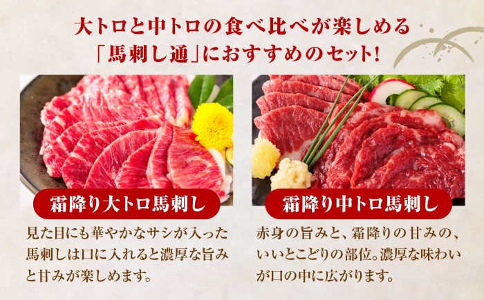 国産 サシが決め手馬刺しセット 約500g 霜降り馬刺し 食べ比べ