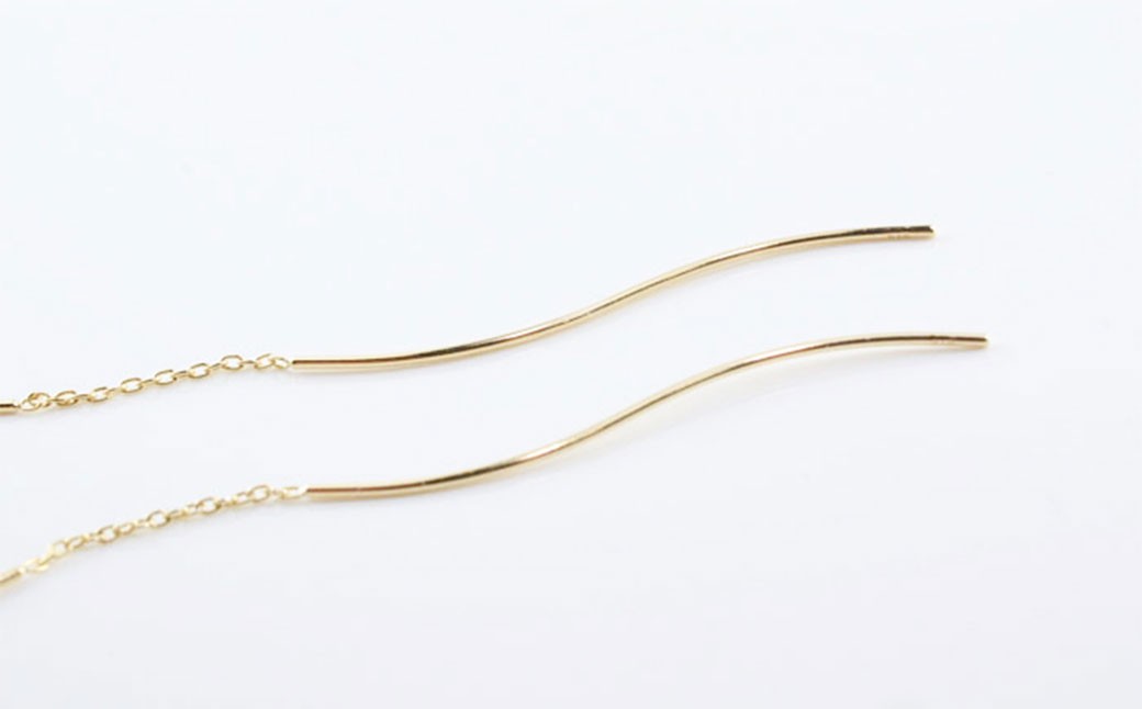 ピアス K10 ロングピアス アメリカンピアス ジュエリーケース付き no.3515500