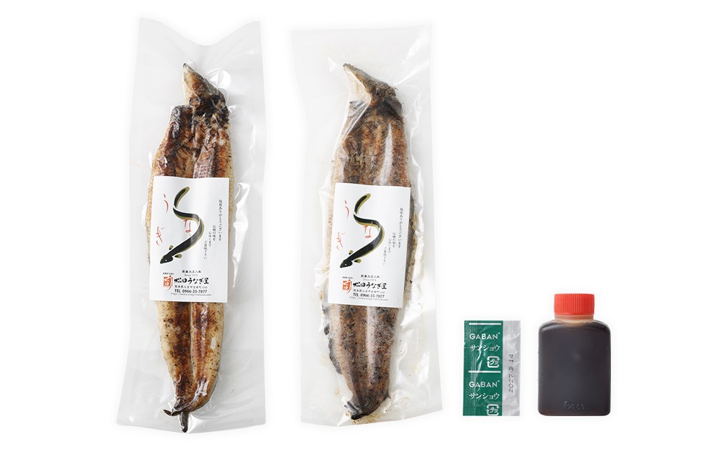 うなぎの蒲焼き（約160g以上）・白焼き（約150g以上）各1尾 計2尾セット