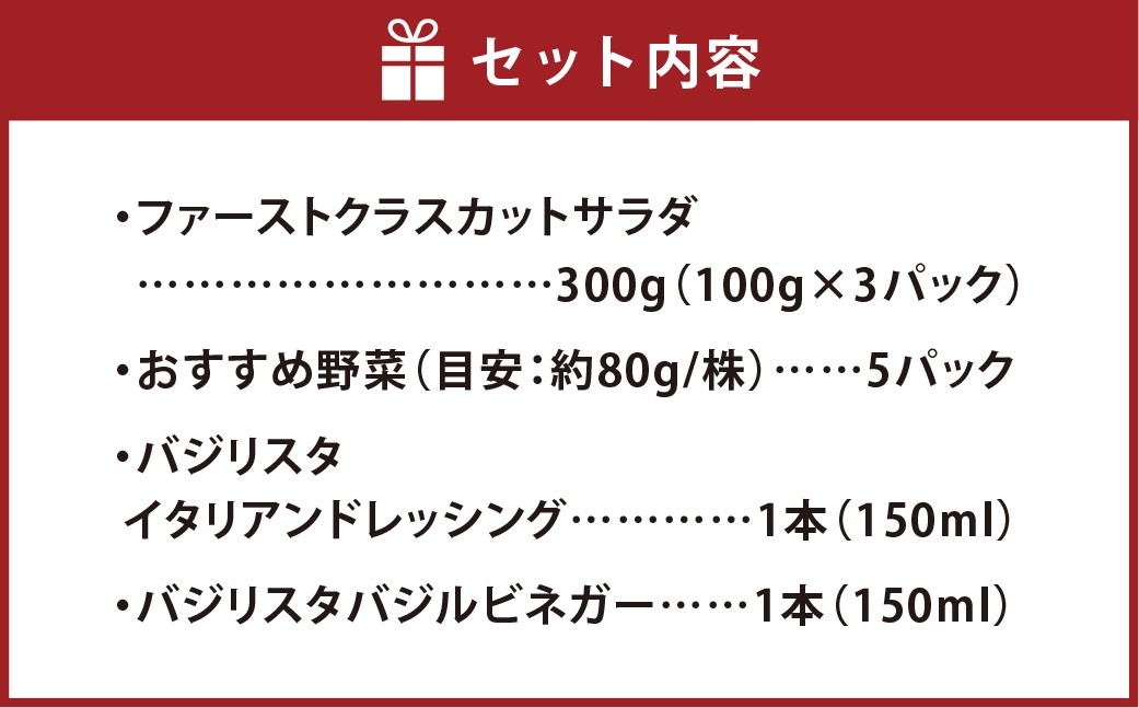 【Ortolano】ファーストクラスのサラダ＆ドレッシングセット B