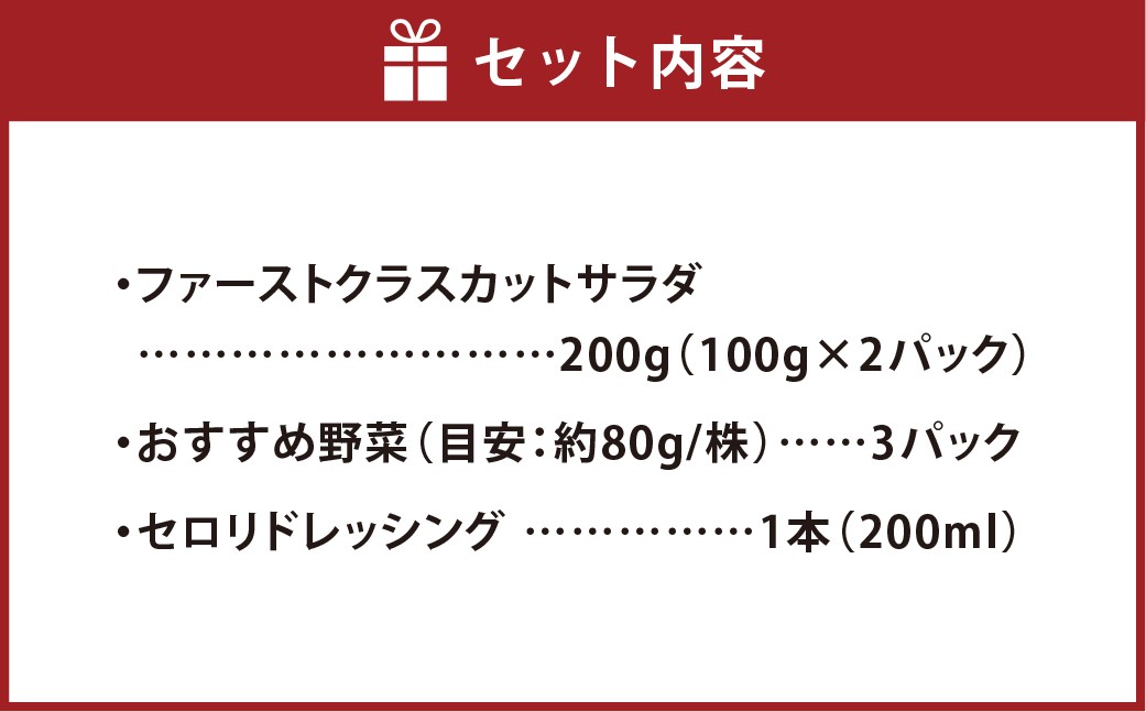 【Ortolano】ファーストクラスのサラダ＆セロリドレッシングセット S-1