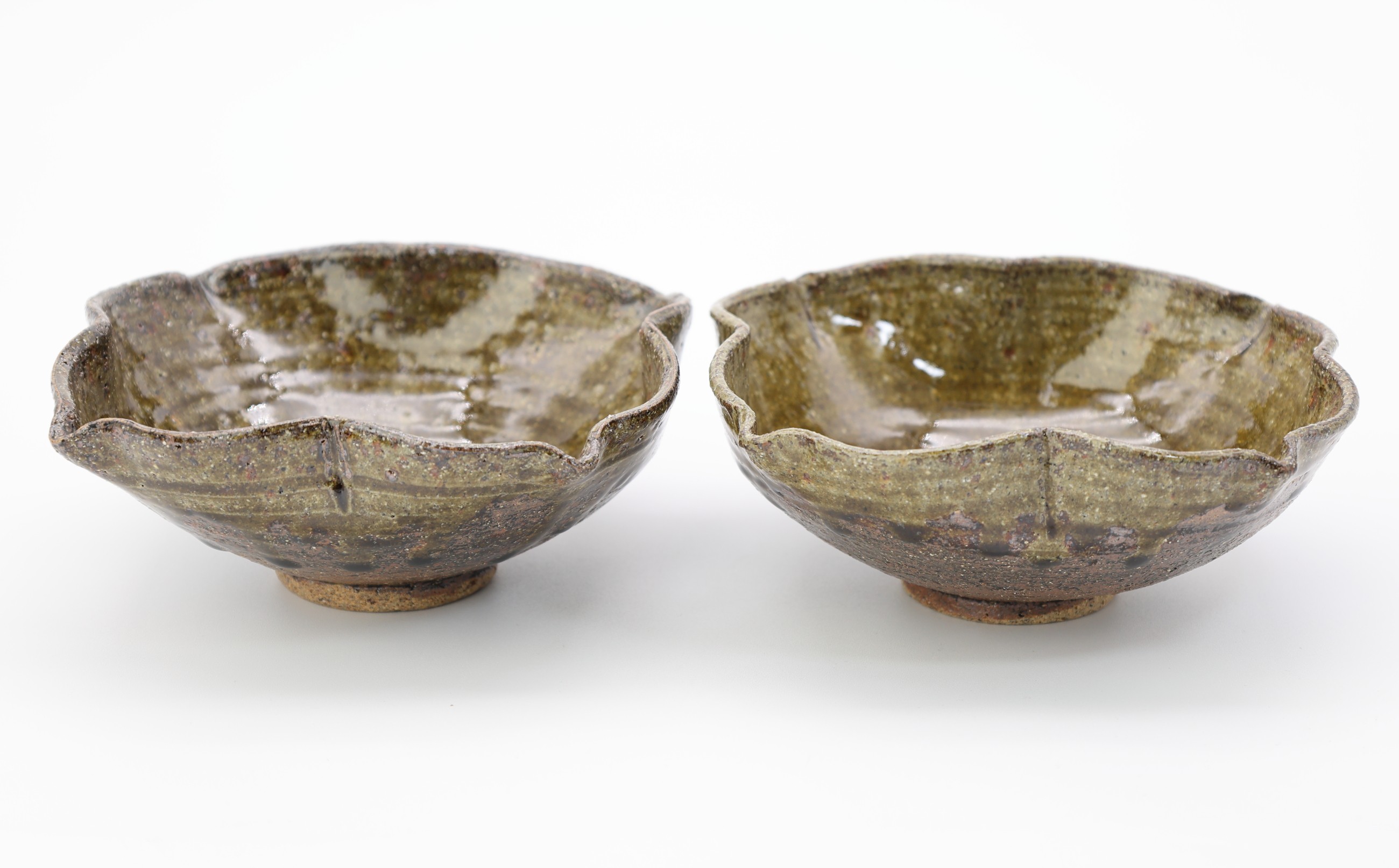 王天家窯 青唐津輪花向付 2客