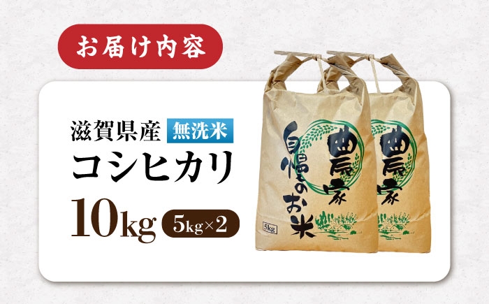 無洗米 コシヒカリ 10kg こしひかり 米 10kg 無洗米 10kg コメ ご飯 滋賀県産 長浜市産 こめ 精米 新米