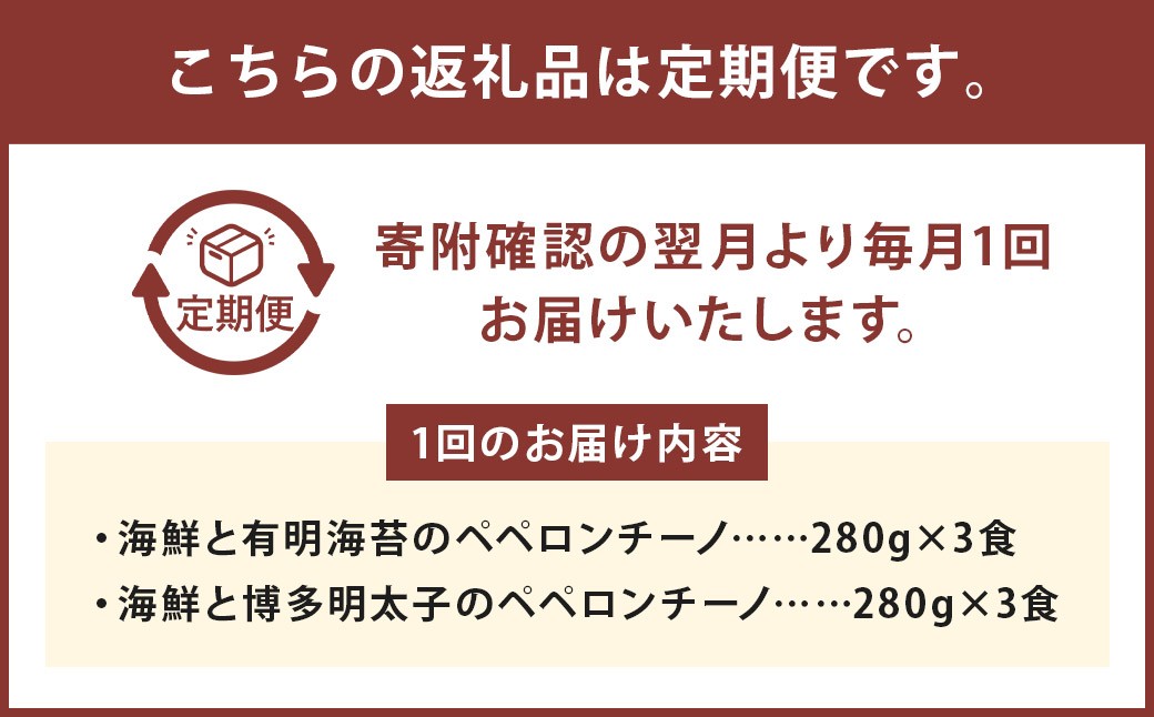 【6ヶ月定期便】魚屋がパスタ6食セット（280g×2種類 各3食）
