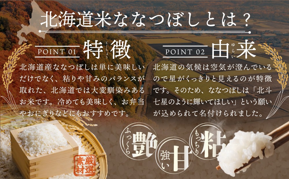 「令和7年産」北海道産ななつぼし3kg(3kg×1)【特Aランク】米・食味鑑定士監修
