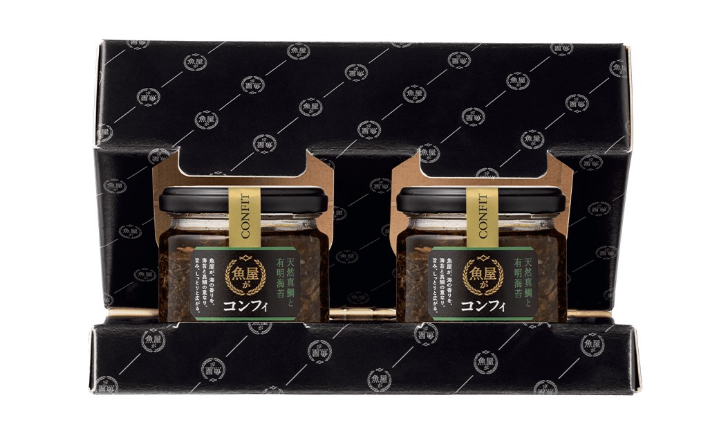 【12ヶ月定期便】魚屋がコンフィ 天然真鯛と有明海苔【2本入】（各90g×2本）