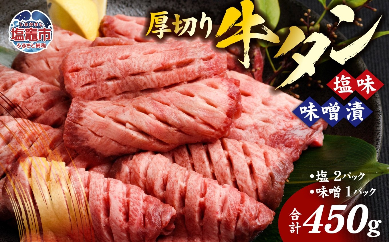 肉厚牛タン焼肉セット（塩＆味噌・小）　【04203-0383】