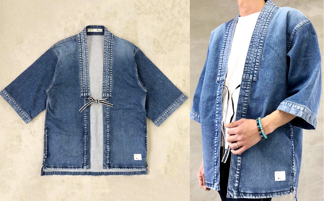 BLUE SAKURAデニム着物ジャケット（半袖）DNTSW01