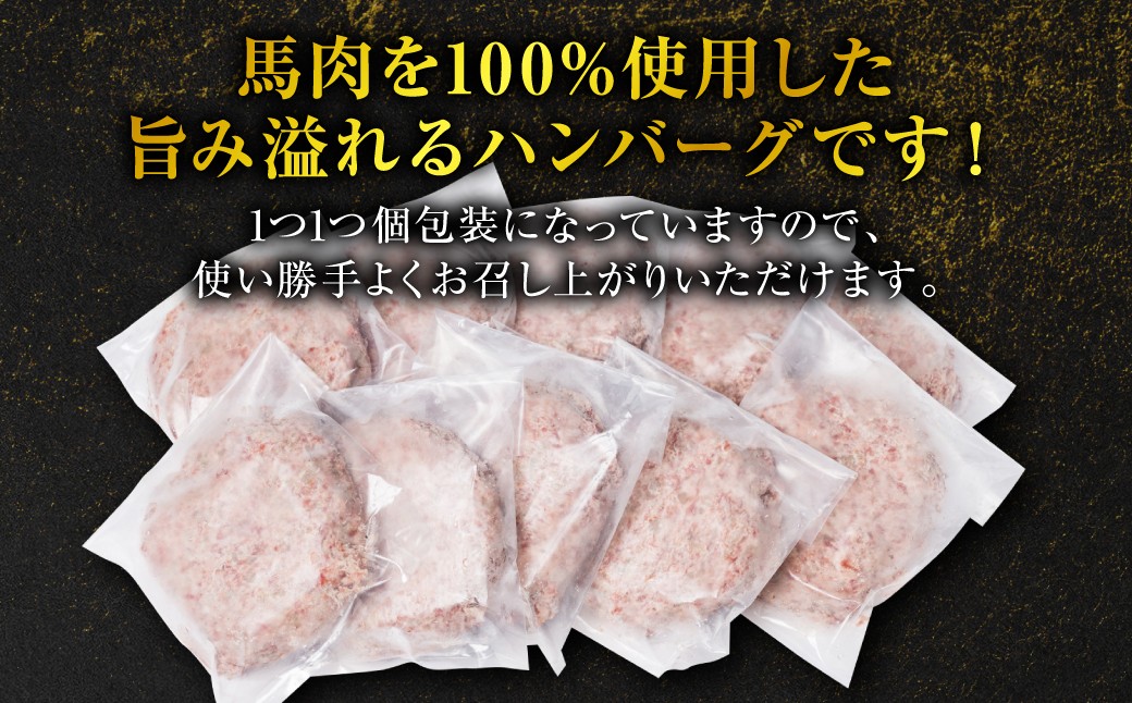 馬肉を100%使用した旨み溢れるハンバーグです！