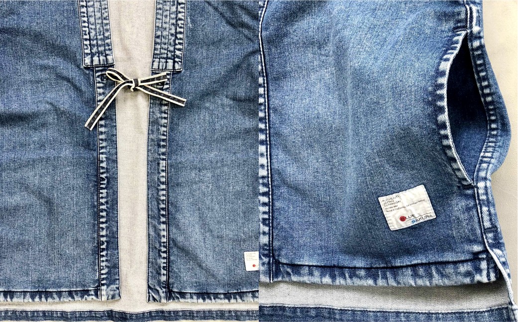 BLUE SAKURAデニム着物ジャケット（半袖）DNTSW01