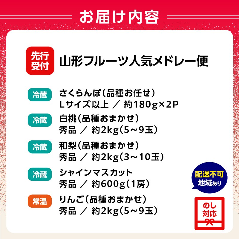 山形フルーツ人気メドレー便【定期便全5回】 【060-T11】