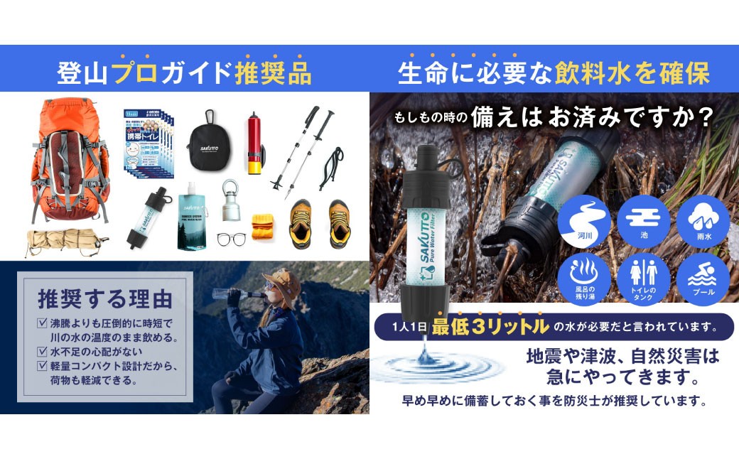 【10個口】 SAKUTTO 携帯浄水器 500個セット