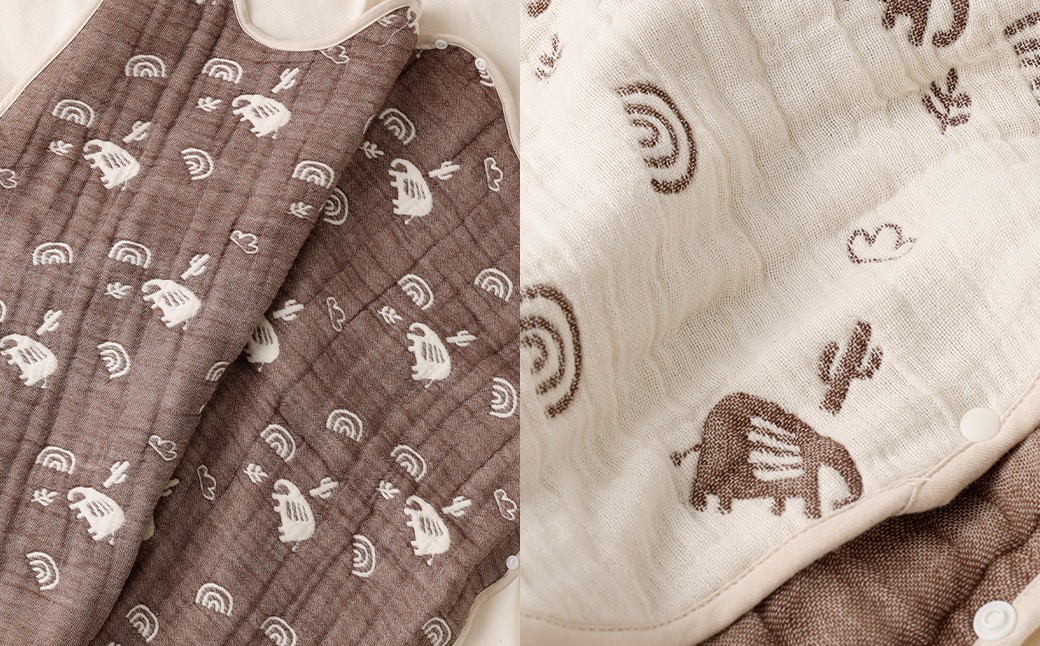 6重ガーゼ織スリーパー×1枚 （ベージュ）