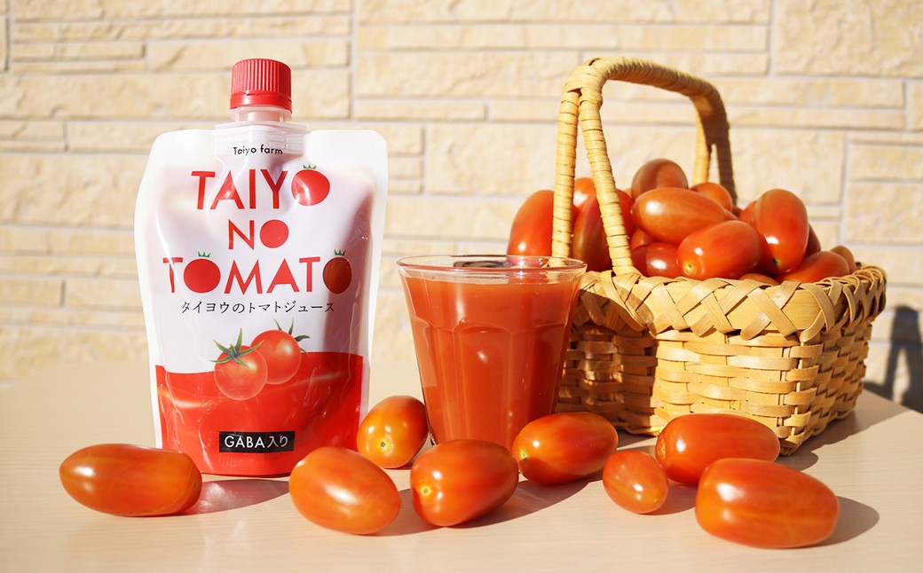 「タイヨウのトマトジュース」は、「フラガール」を原料に、自社農場で収穫したトマトを隣接の工場で丁寧に加工。