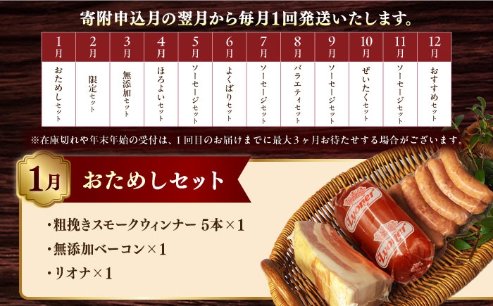 無添加 ハム ベーコン ブロック ウインナー 冷凍 詰め合わせ セット 定期便 定期 毎月 限定