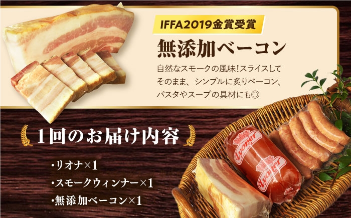 無添加 ベーコン ブロック ハム 冷凍 セット 定期便 定期 毎月