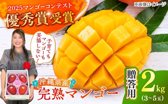 沖縄県産 完熟マンゴー 贈答用 2kg (3〜5玉) マンゴー 沖縄 果物 フルーツ ギフト まんごー 2kg 