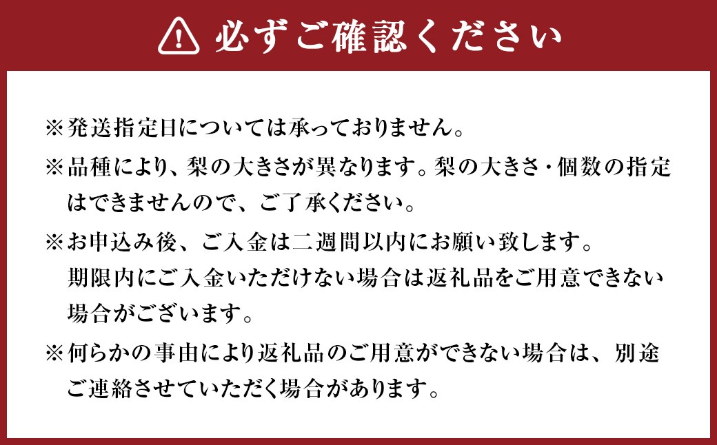 【ご家庭用】 九重町産 梨 詰め合わせ 約3kg （約6～8個）