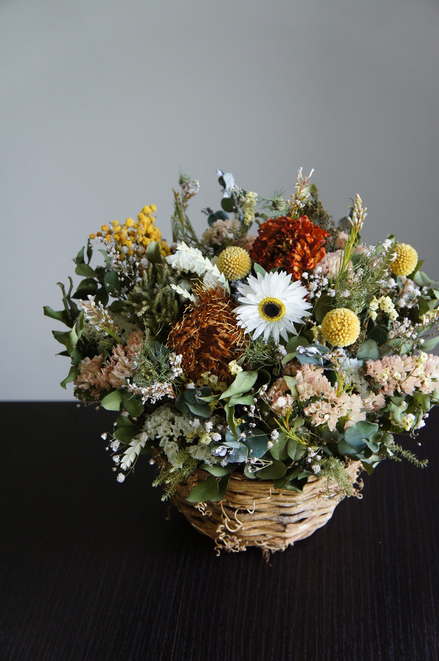 季節のドライフラワーアレンジメン