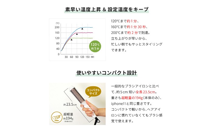 ヘアブラシアイロン ヘアブラシ ヘアアイロン ストレート ヒートブラシ ブラシアイロン カール コンパクト 軽量 海外対応 人気
