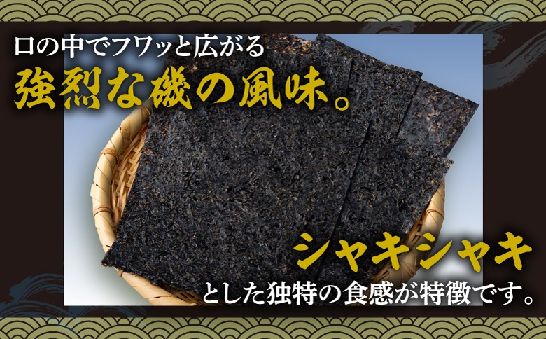 【希少・期間限定】松前岩のり1/4カット 上野屋 磯の風味とシャキシャキの食感 幻の岩海苔 北海道 松前町 ふるさと納税