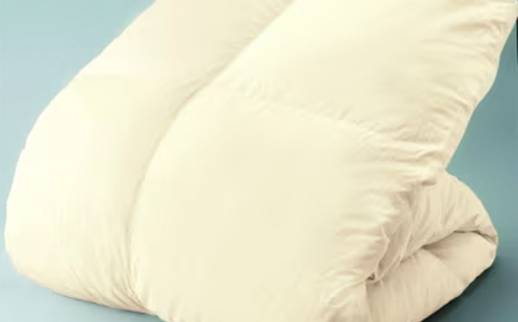 マンション専用 シングル サイズ 羽毛布団 （ ダウン 85% ・ 充填量 700g ・ アイボリー ）